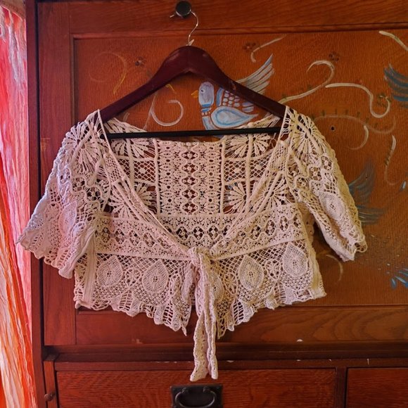 Origami by Vivian Tops - Origami, Crochet Cover Up, M